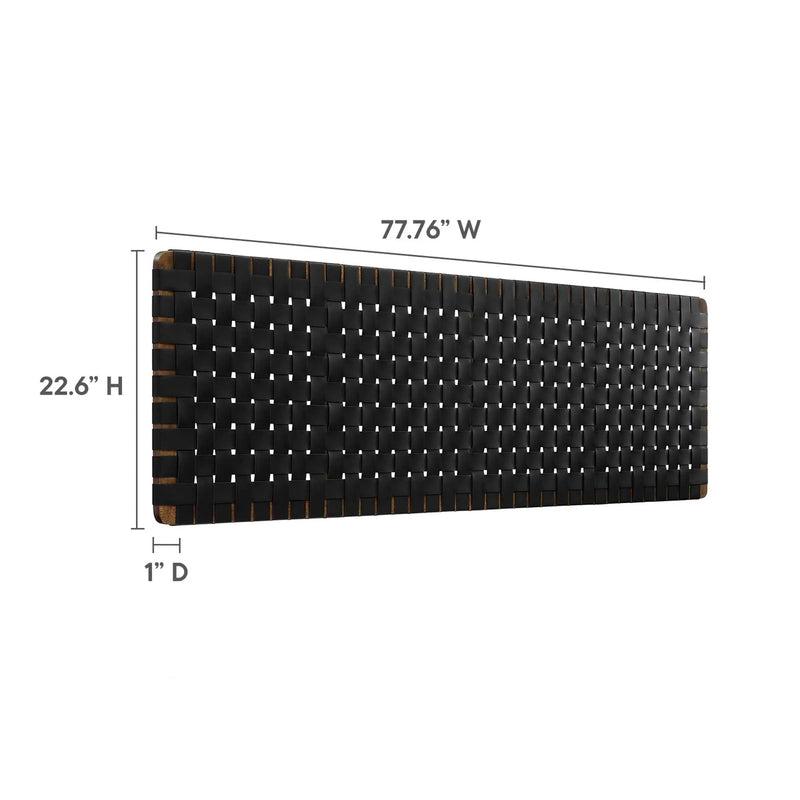 Sparta Weave Wall-Mount Vegan Leather King Headboard by HouseOfZazla