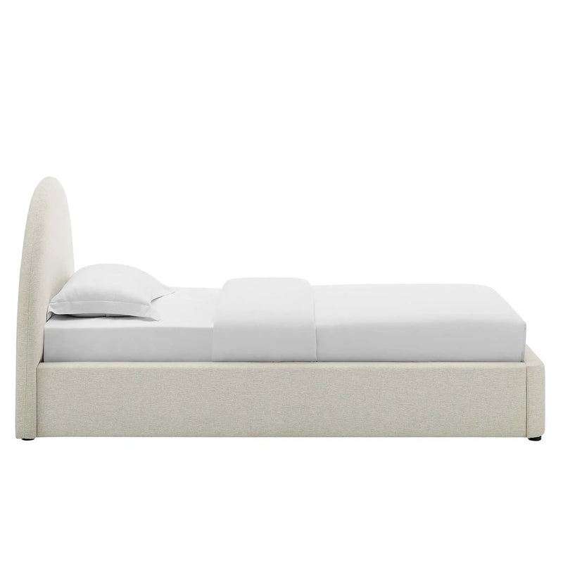 Resort Upholstered Fabric Arched Round Twin Platform Bed by Modway by HouseOfZazla