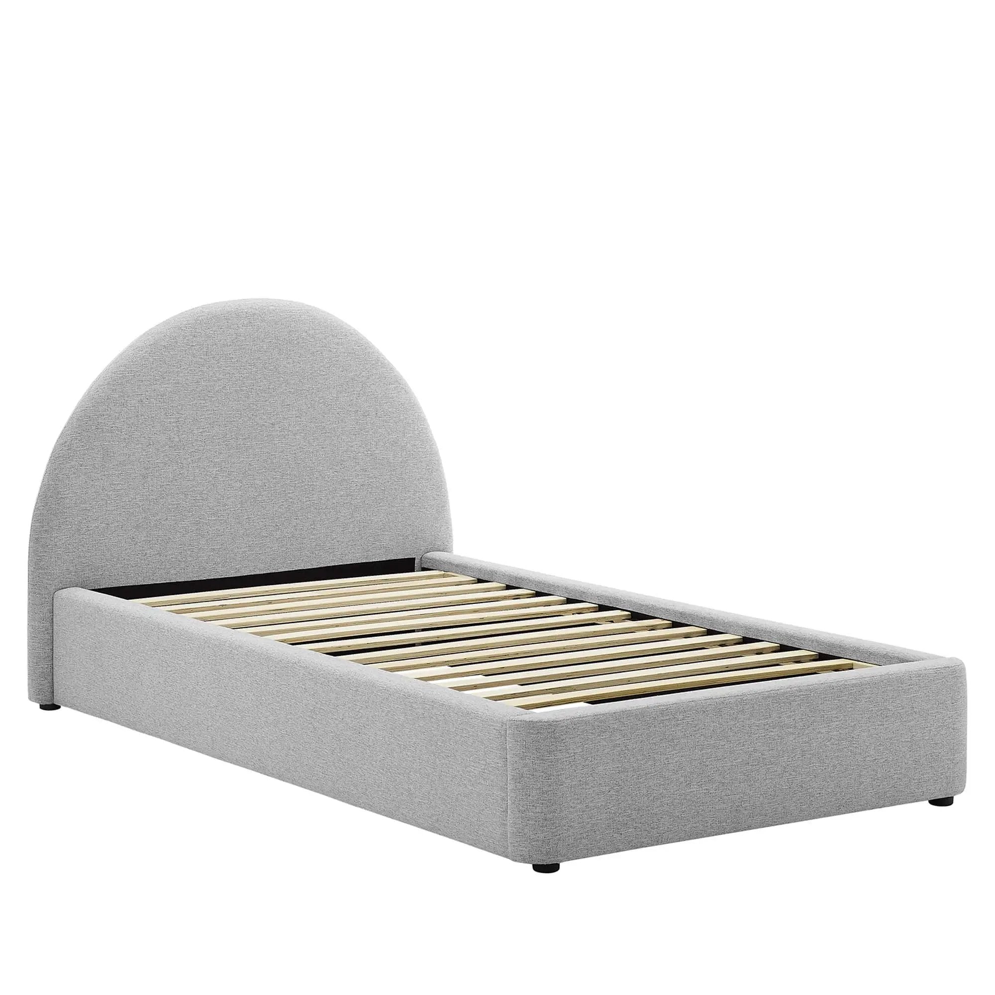 Resort Upholstered Fabric Arched Round Twin Platform Bed by Modway by HouseOfZazla