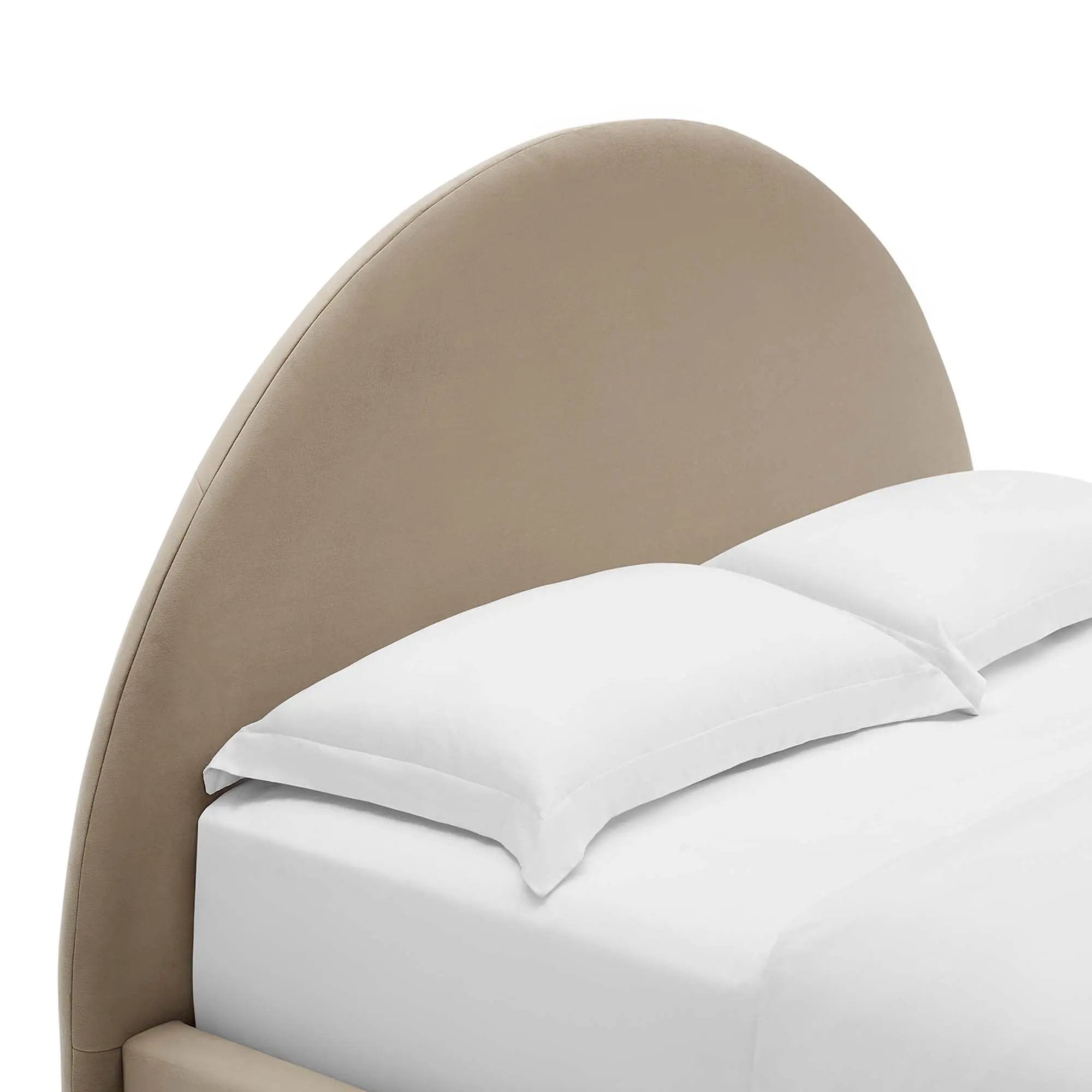 Resort Performance Velvet Arched Round Full Platform Bed by HouseOfZazla