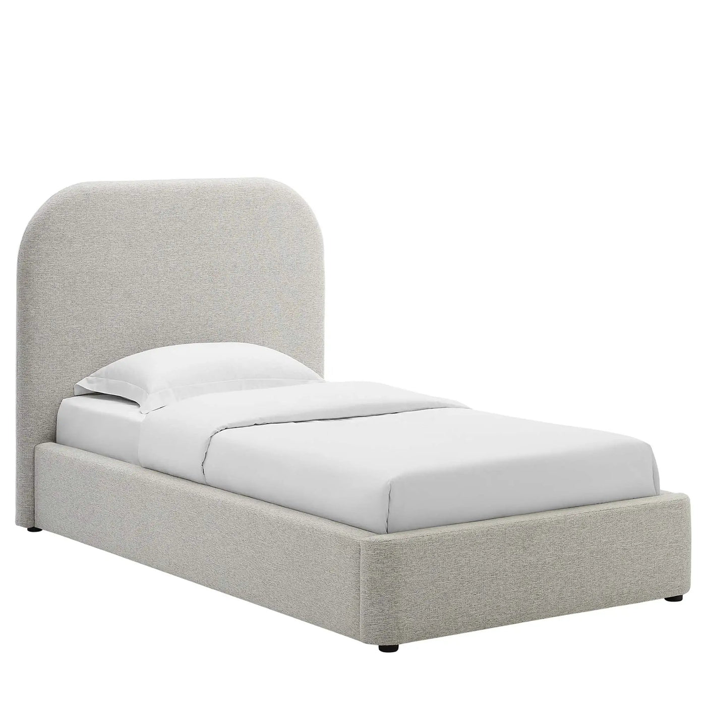 Keynote Upholstered Fabric Curved Twin Platform Bed by Modway by HouseOfZazla