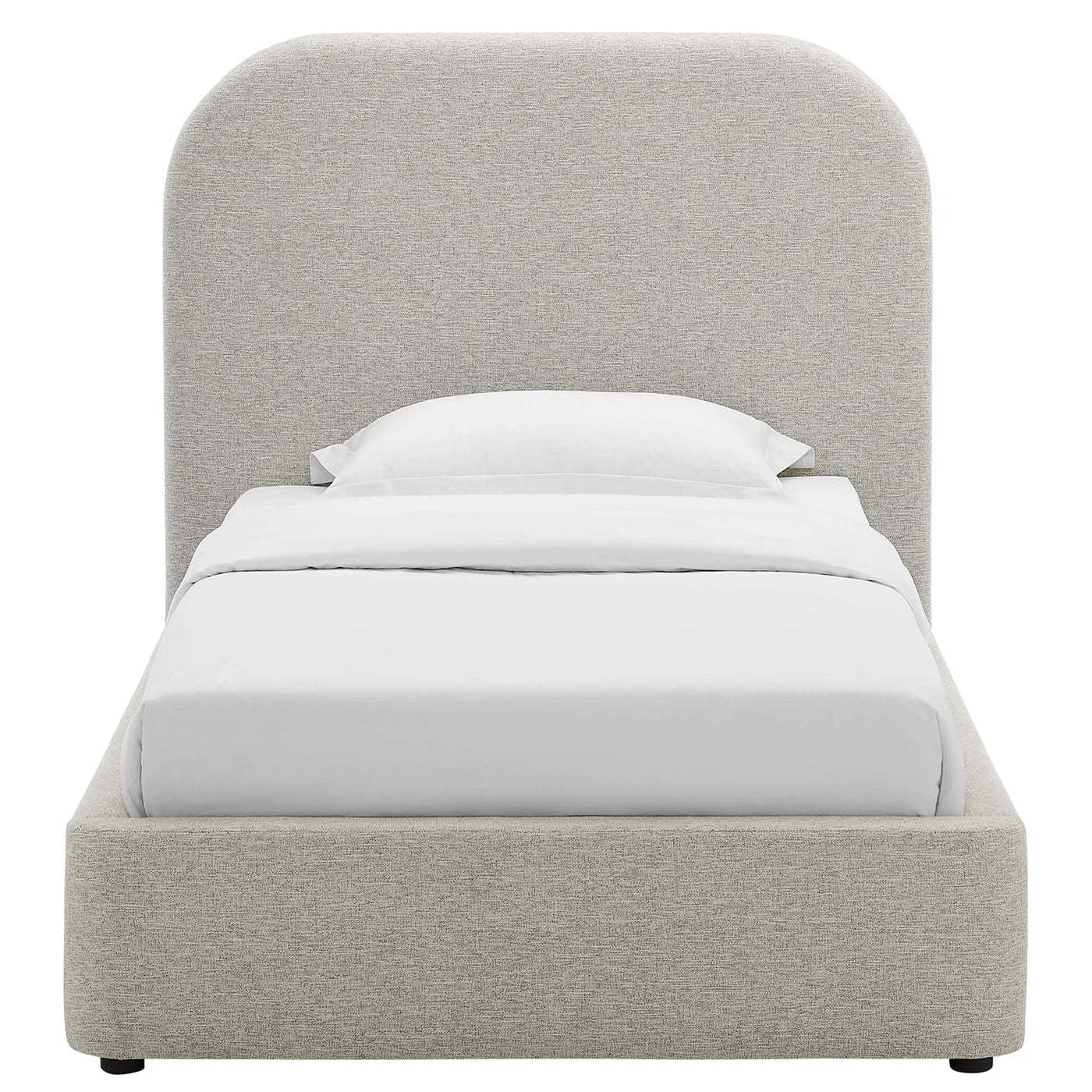 Keynote Upholstered Fabric Curved Twin Platform Bed by Modway by HouseOfZazla