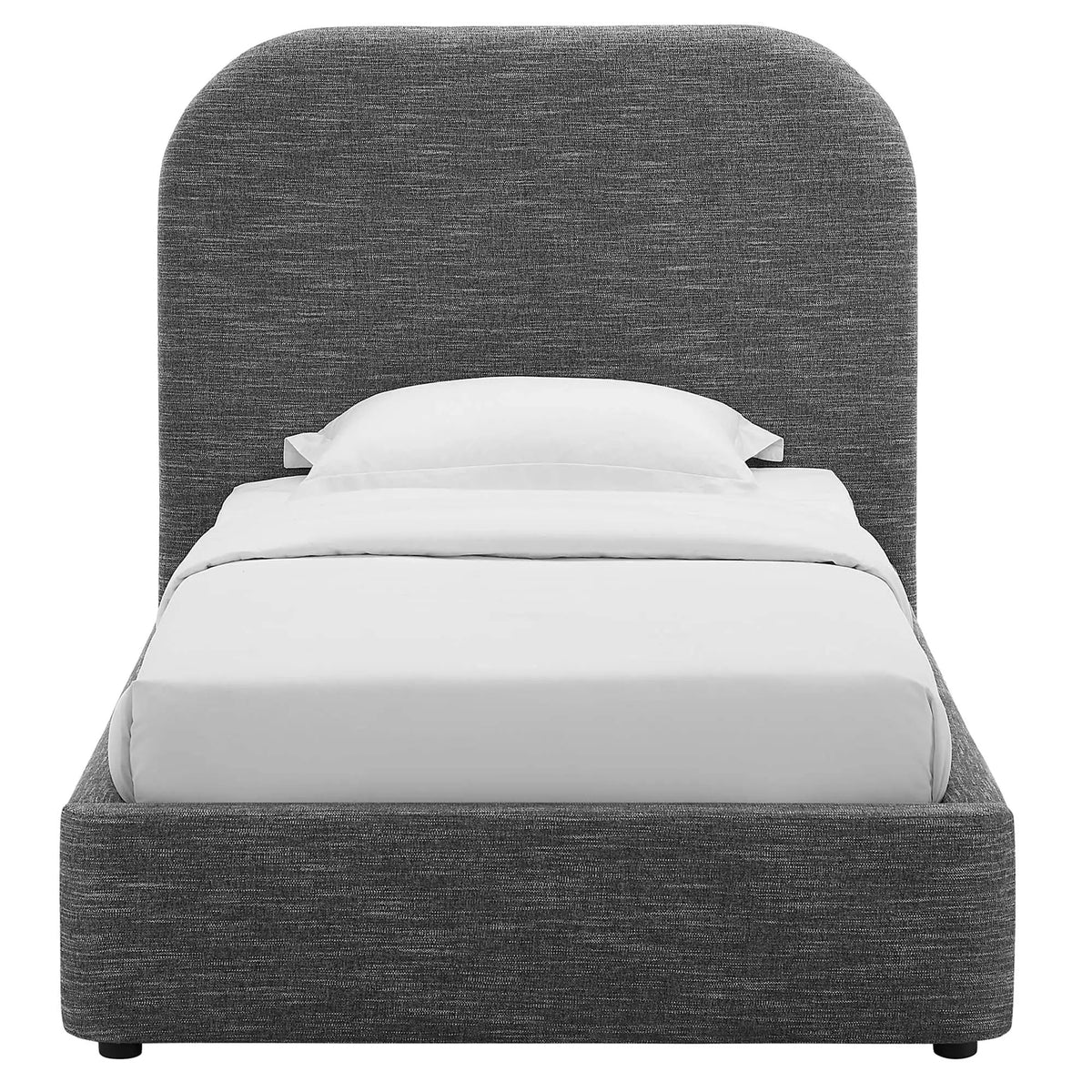 Keynote Upholstered Fabric Curved Twin Platform Bed by Modway by HouseOfZazla