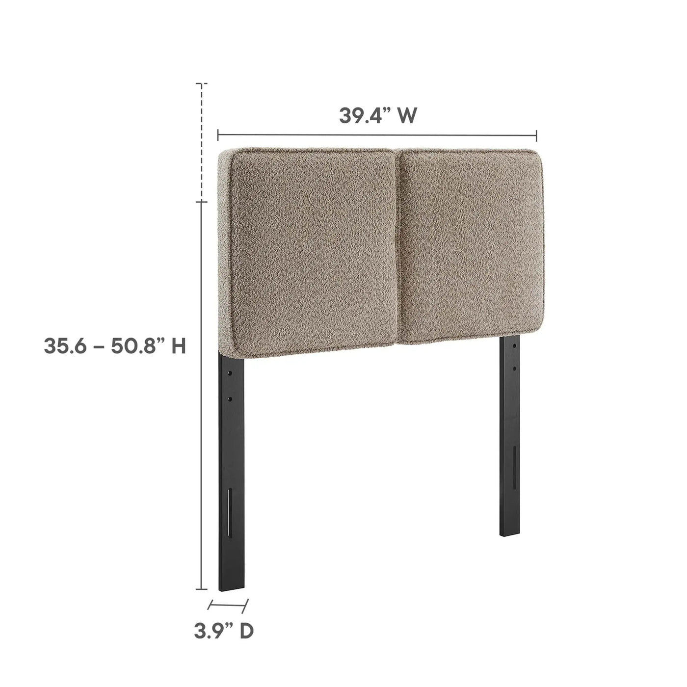 Lindee Boucle Fabric Twin Headboard by Modway by HouseOfZazla