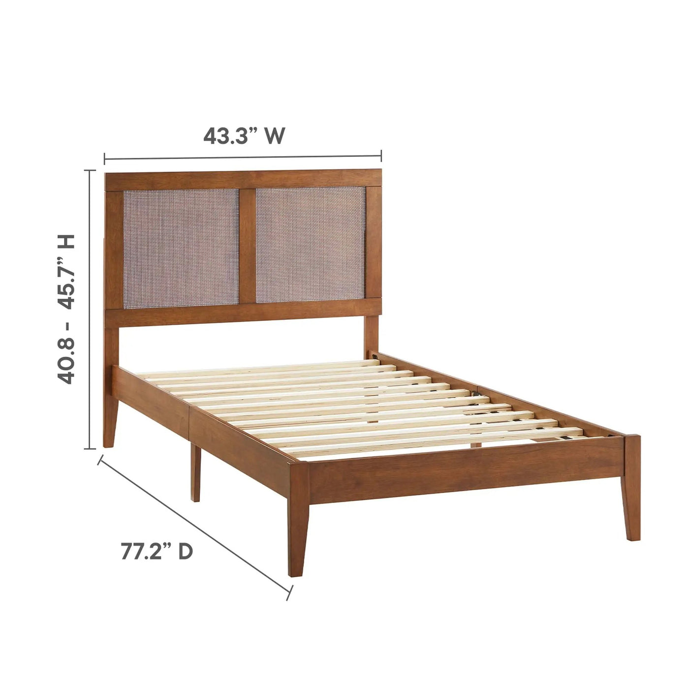 Sirocco Rattan and Wood Twin Platform Bed by Modway by HouseOfZazla