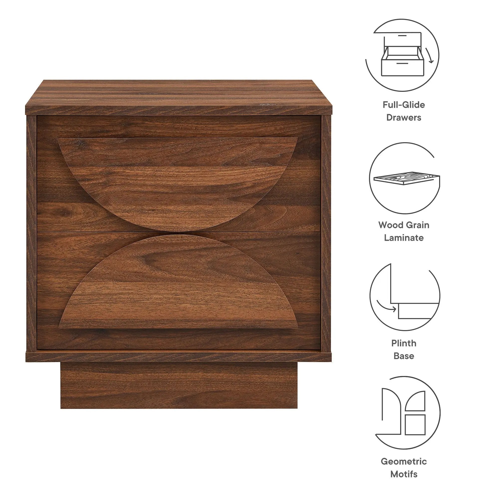 Bulwark 2-Drawer Nightstand by Modway by HouseOfZazla