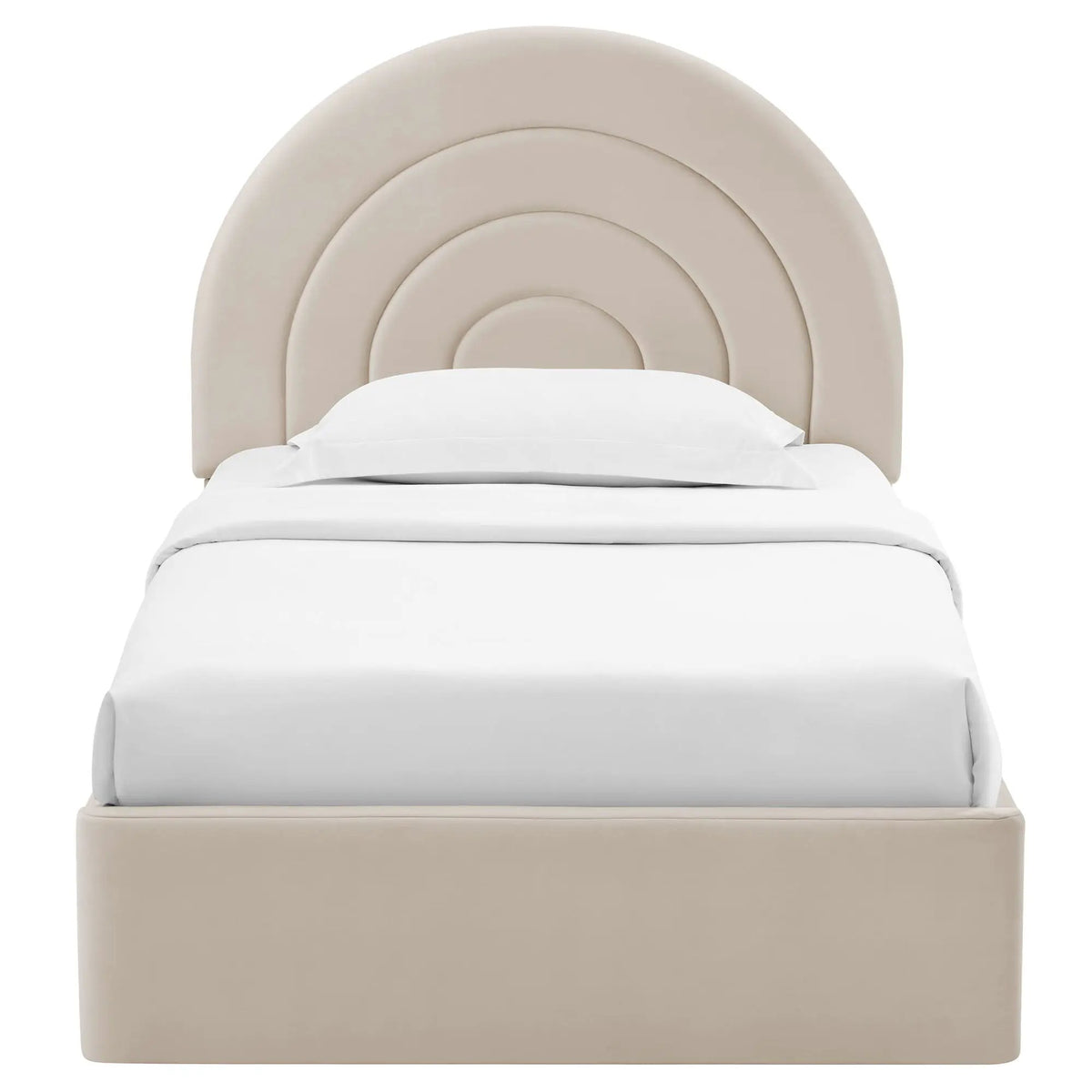 Solana Arched Performance Velvet Twin Platform Bed by HouseOfZazla