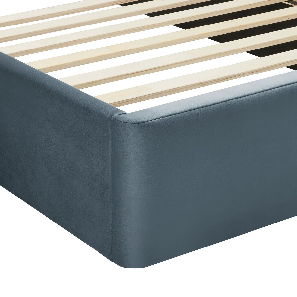 Solana Arched Performance Velvet Twin Platform Bed by HouseOfZazla