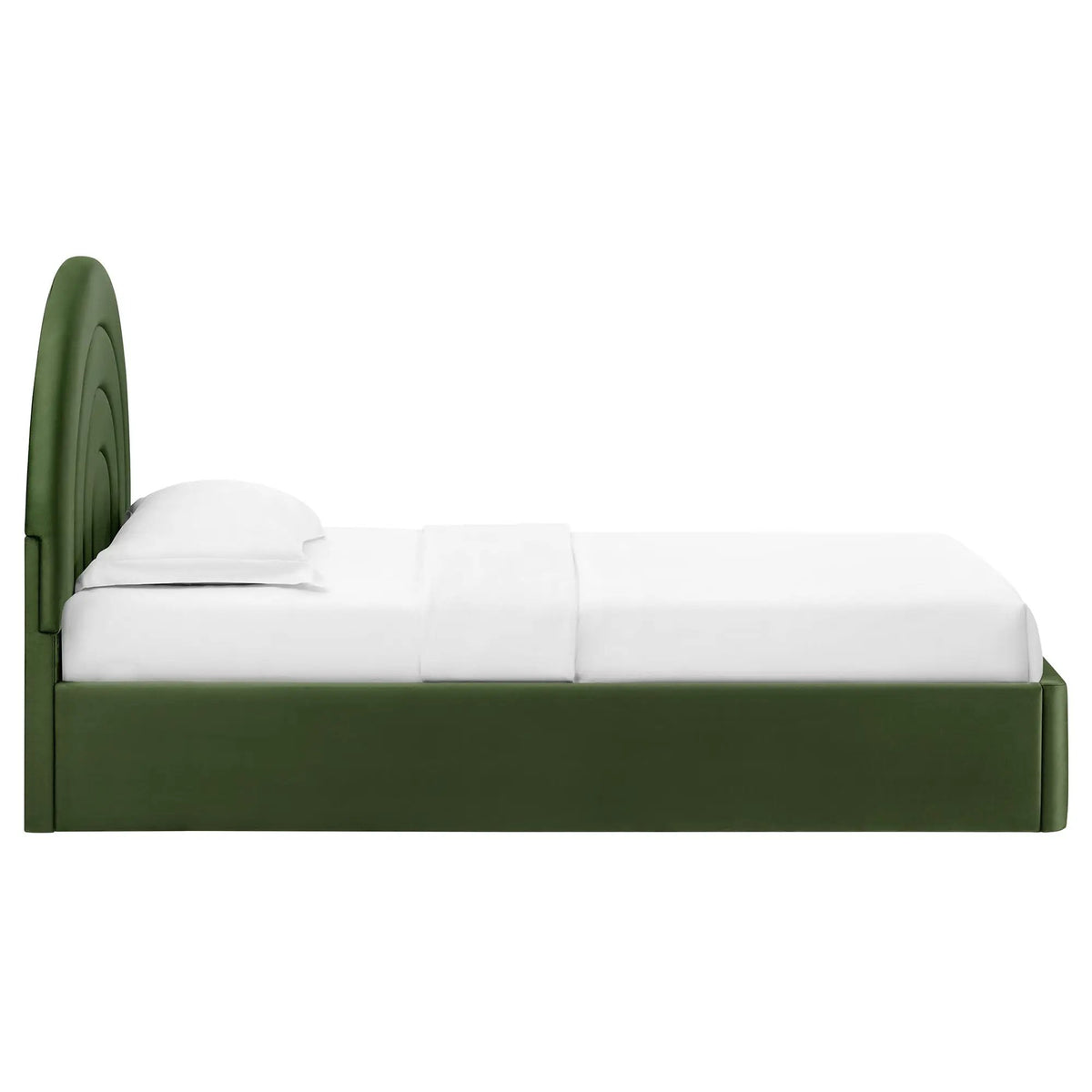 Solana Arched Performance Velvet Twin Platform Bed by HouseOfZazla