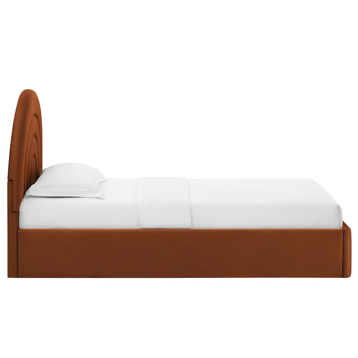 Solana Arched Performance Velvet Twin Platform Bed by HouseOfZazla