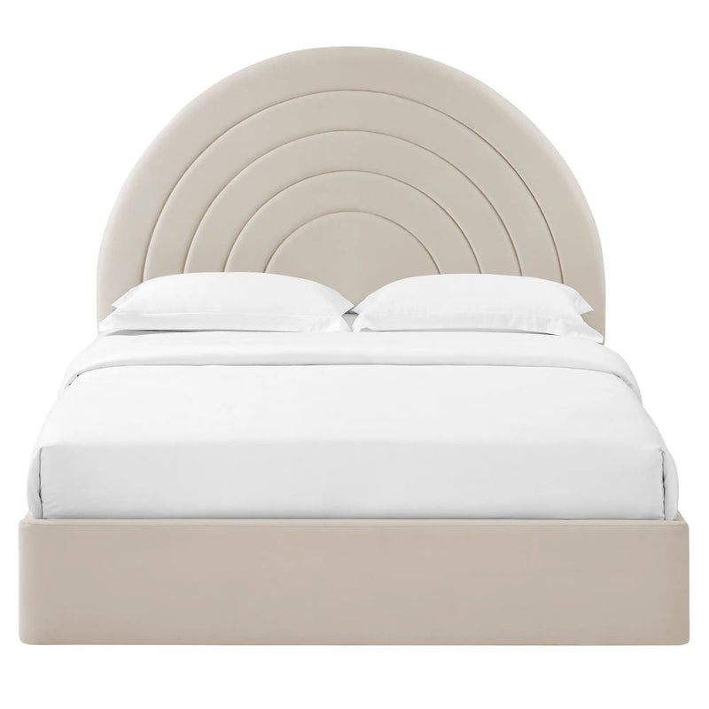 Solana Arched Performance Velvet Queen Platform Bed by Modway by HouseOfZazla