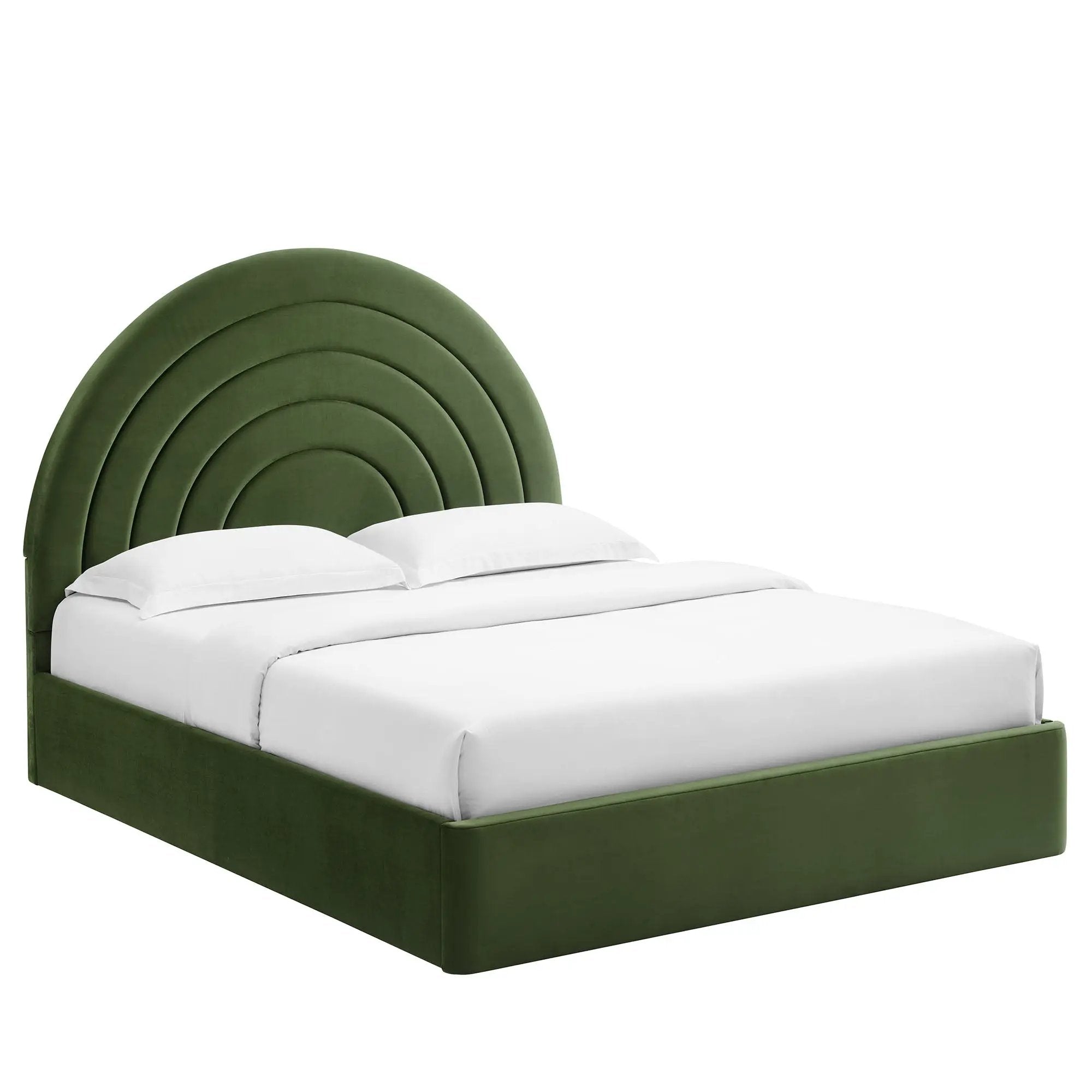 Solana Arched Performance Velvet Queen Platform Bed by Modway by HouseOfZazla