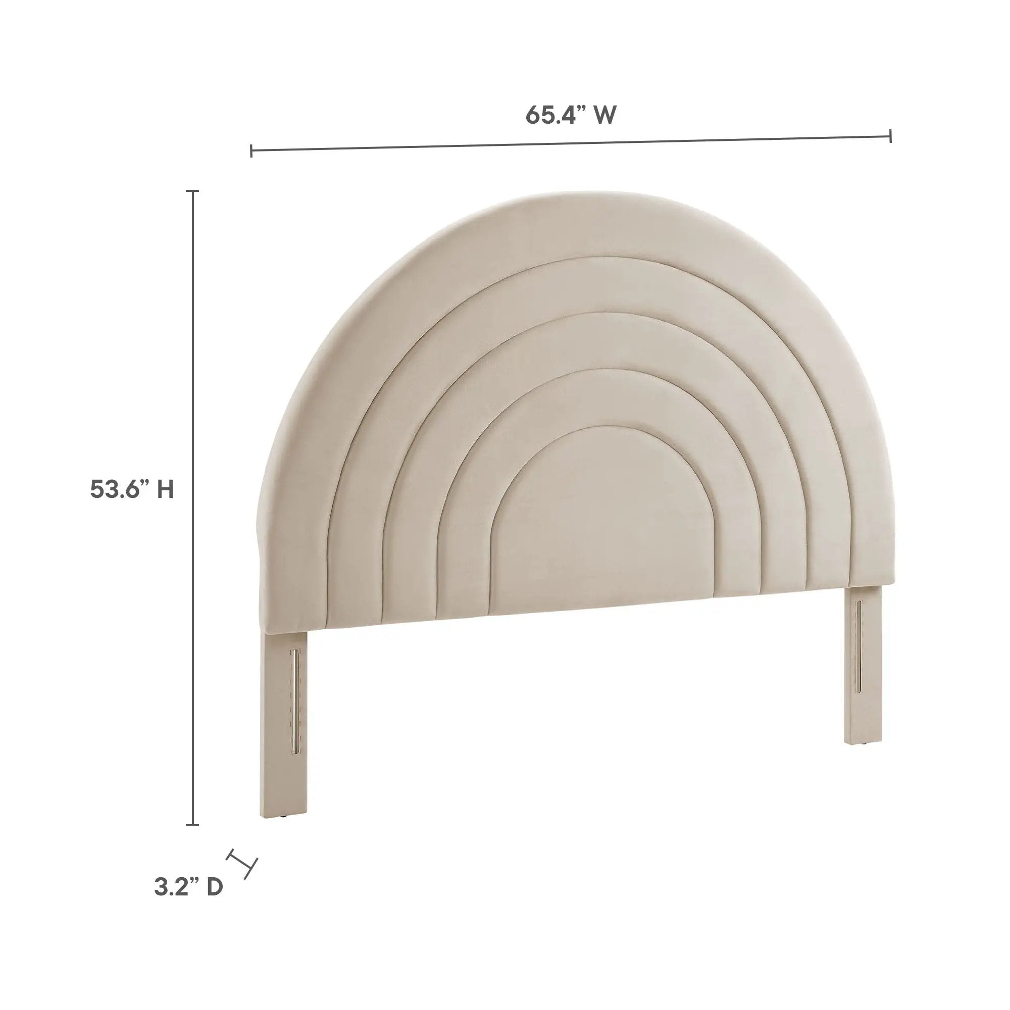 Solana Arched Performance Velvet Queen Headboard by HouseOfZazla
