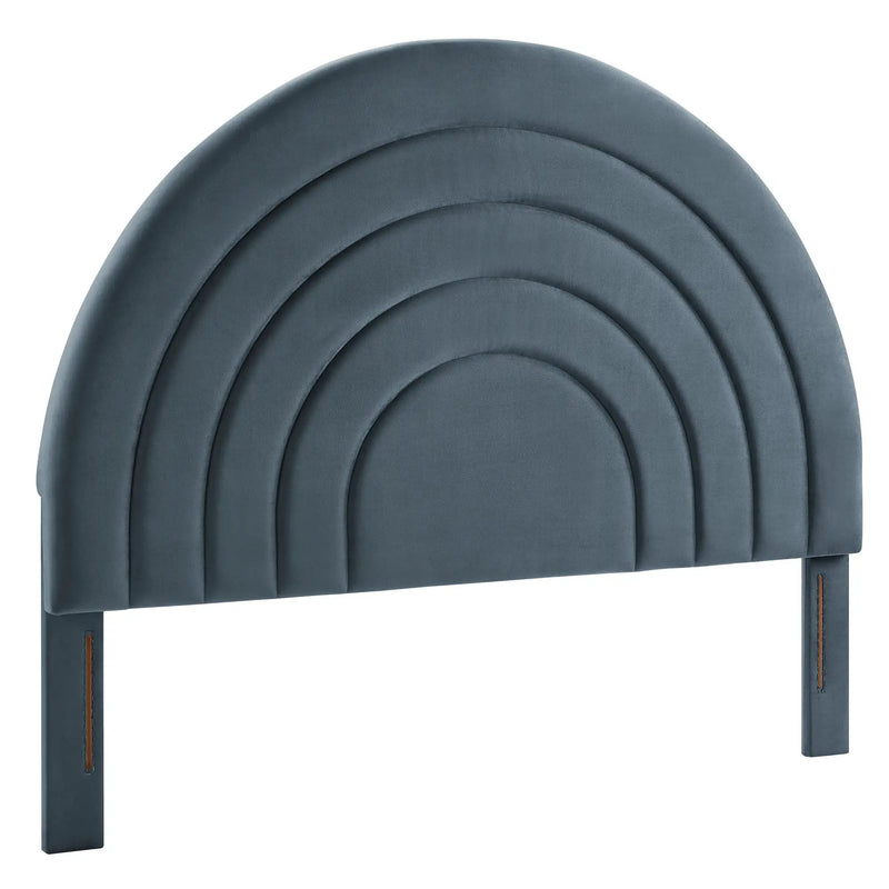 Solana Arched Performance Velvet Queen Headboard by HouseOfZazla
