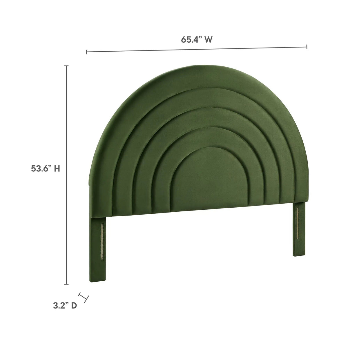 Solana Arched Performance Velvet Queen Headboard by HouseOfZazla