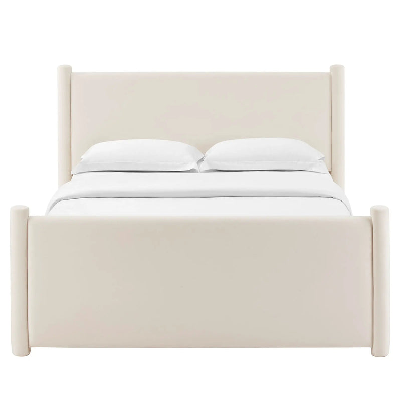 Rael Performance Velvet Queen Platform Bed by Modway by HouseOfZazla