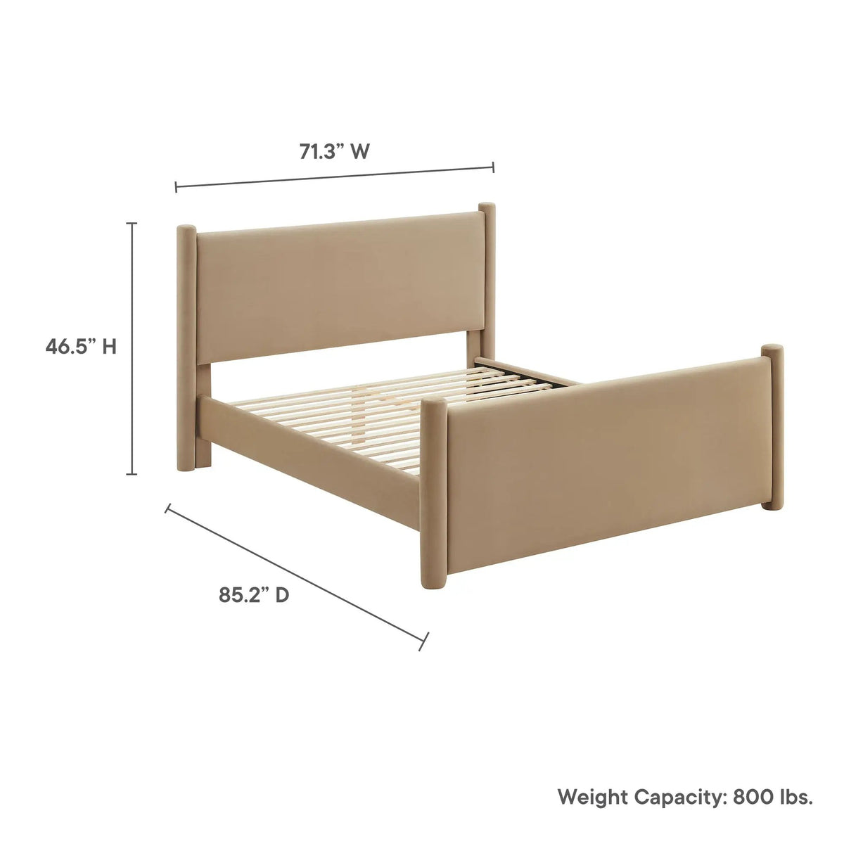 Rael Performance Velvet Queen Platform Bed by Modway by HouseOfZazla