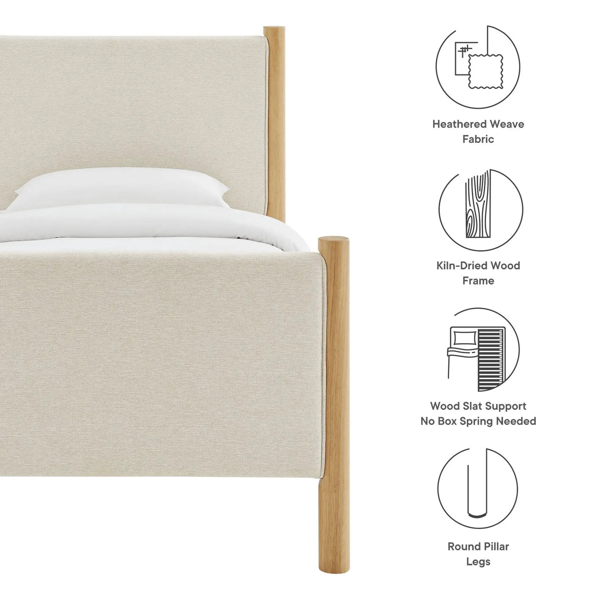 Maven Twin Size Fabric Upholstered Platform Bed by Modway by HouseOfZazla