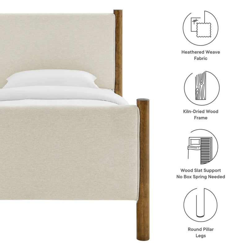 Maven Twin Size Fabric Upholstered Platform Bed by Modway by HouseOfZazla