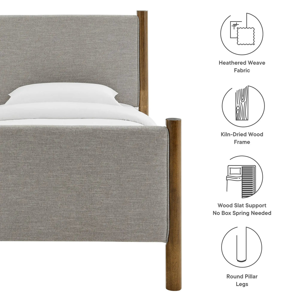 Maven Twin Size Fabric Upholstered Platform Bed by Modway by HouseOfZazla