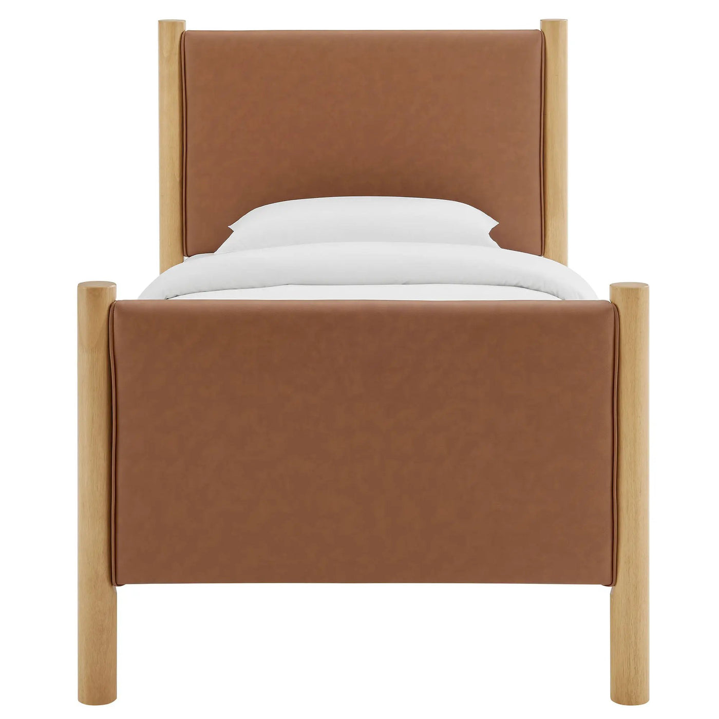 Maven Twin Size Vegan Leather Upholstered Platform Bed by Modway by HouseOfZazla