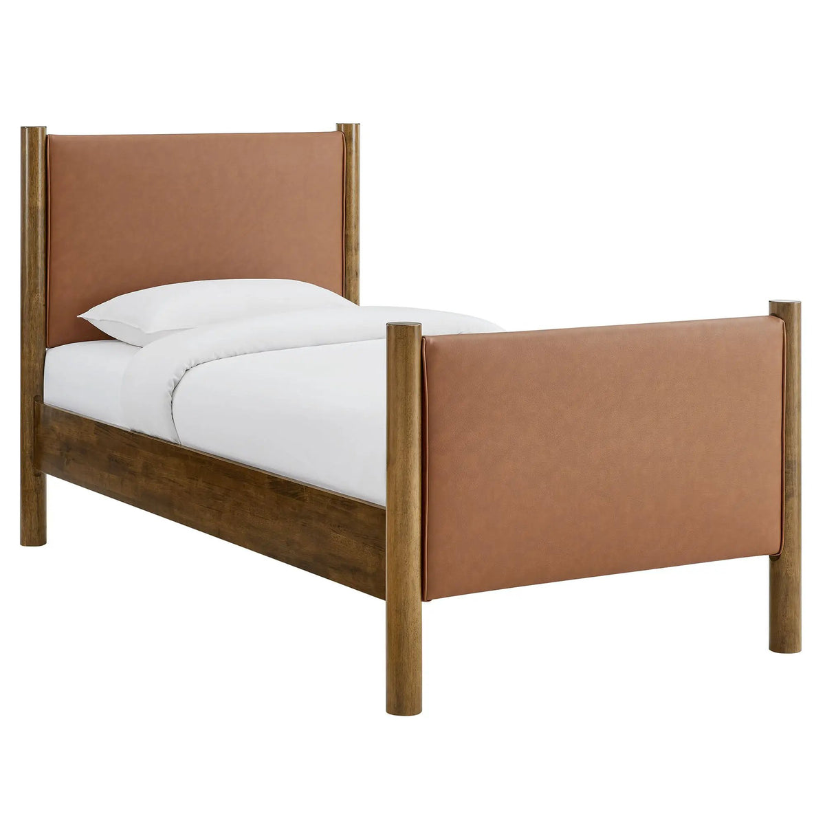 Maven Twin Size Vegan Leather Upholstered Platform Bed by Modway by HouseOfZazla