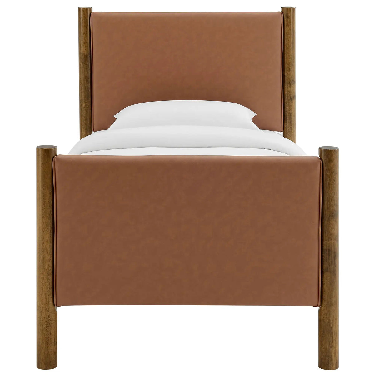 Maven Twin Size Vegan Leather Upholstered Platform Bed by Modway by HouseOfZazla