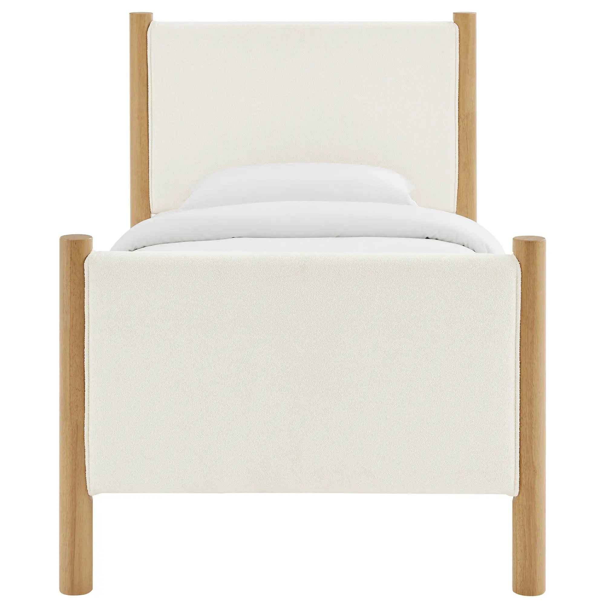 Maven Twin Size Boucle Upholstered Platform Bed by Modway by HouseOfZazla
