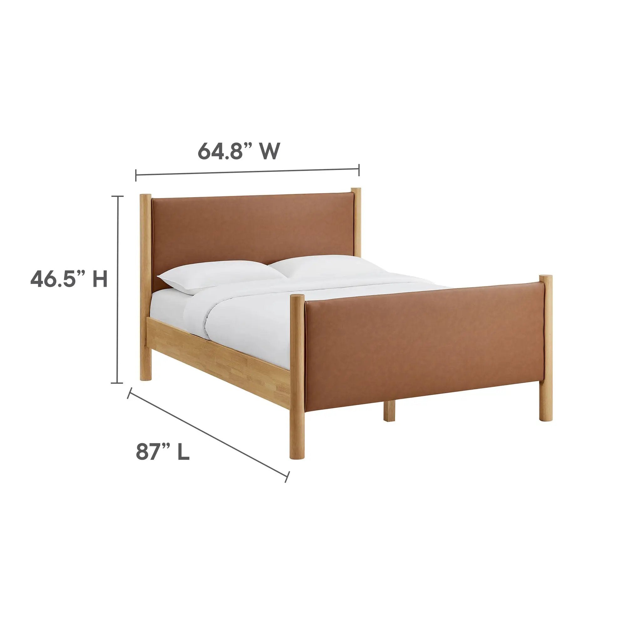 Maven Queen Size Vegan Leather Upholstered Platform Bed by HouseOfZazla