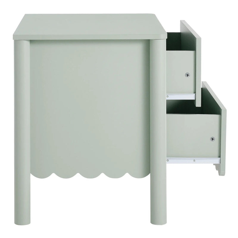 Emmeline Scalloped 2-Drawer Nightstand by Modway by HouseOfZazla