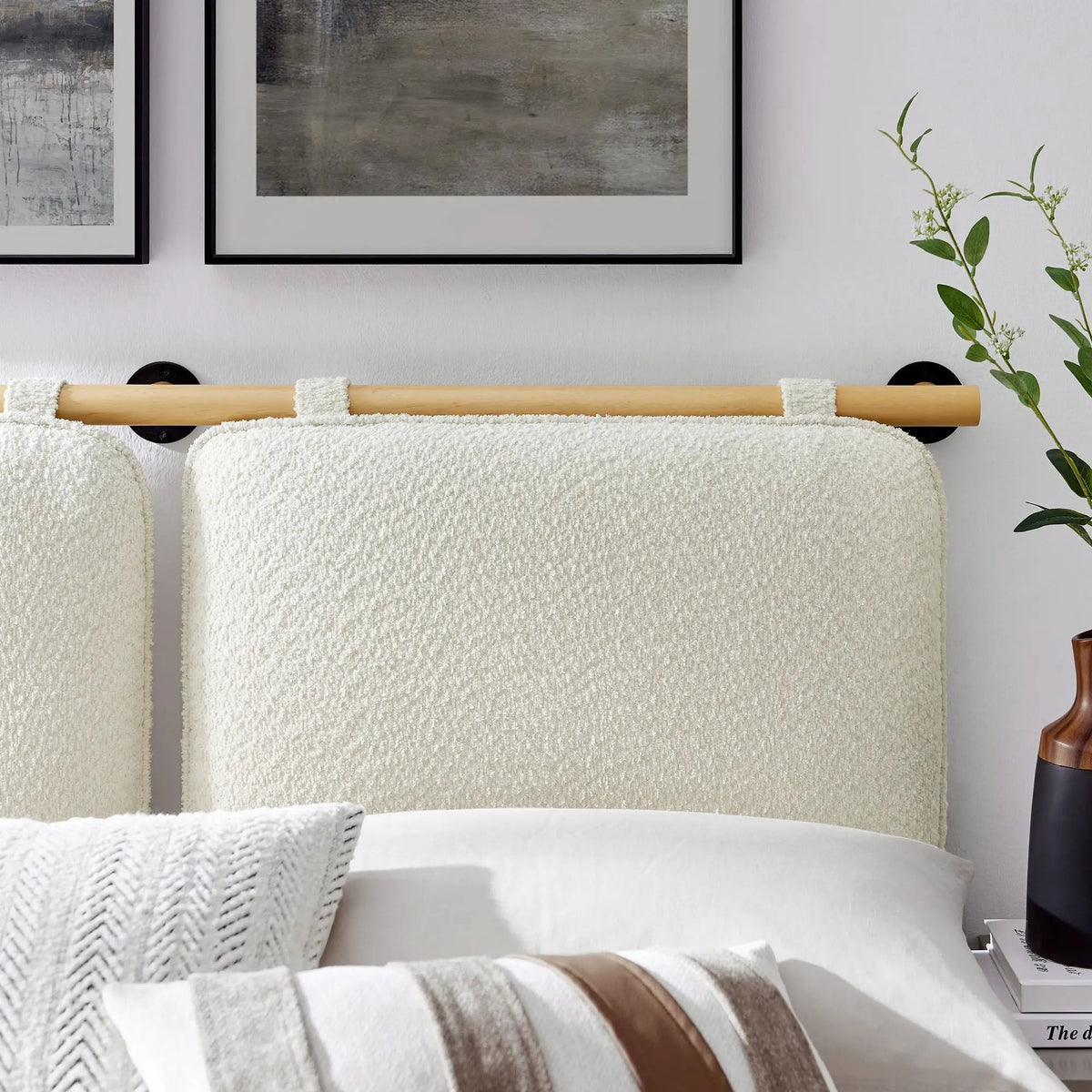 Anela Wall-Mounted Chenille Upholstered King Size Headboard by HouseOfZazla