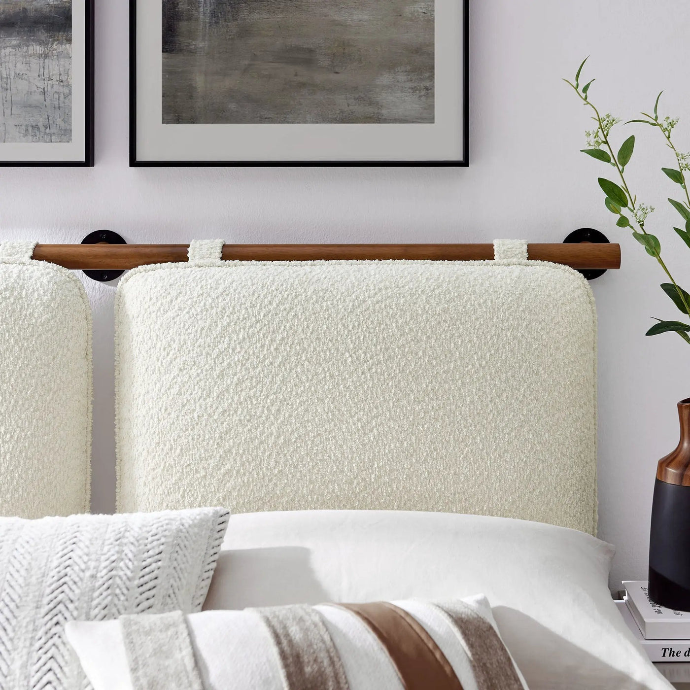 Anela Wall-Mounted Chenille Upholstered King Size Headboard by HouseOfZazla