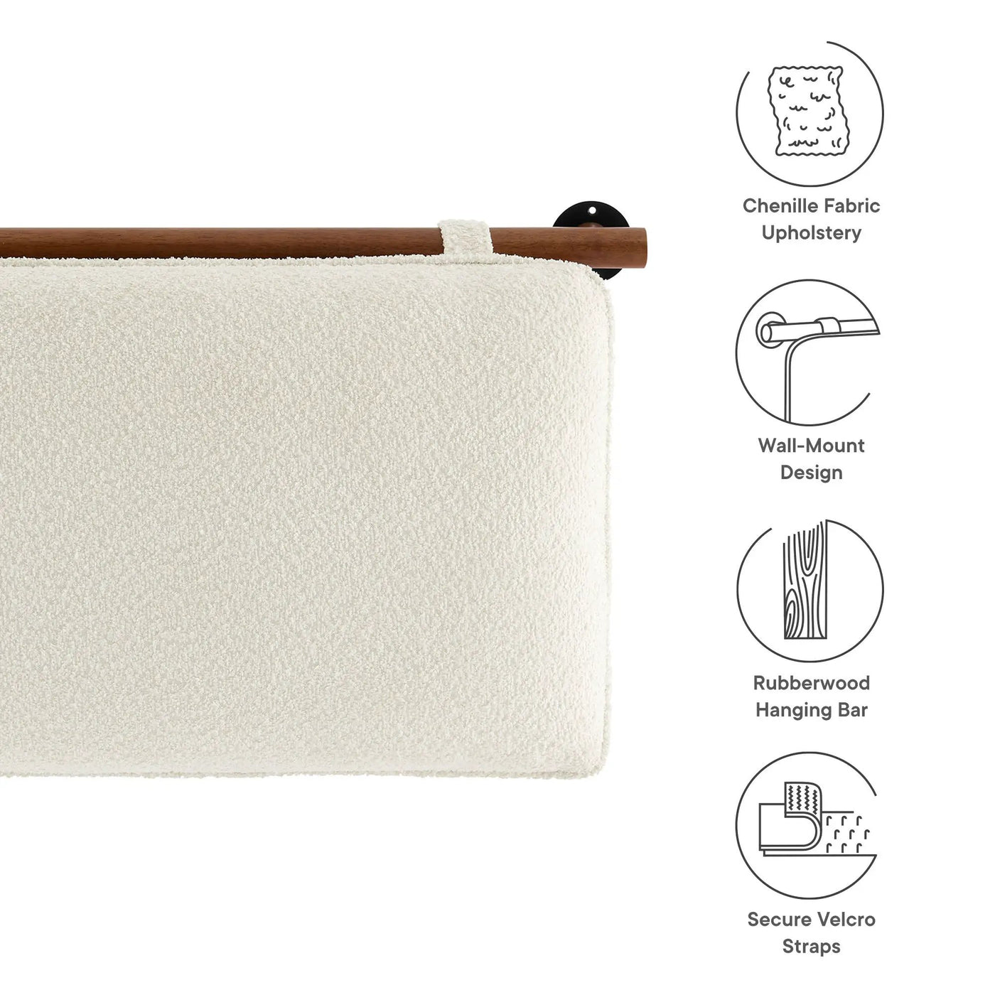 Anela Wall-Mounted Chenille Upholstered King Size Headboard by HouseOfZazla