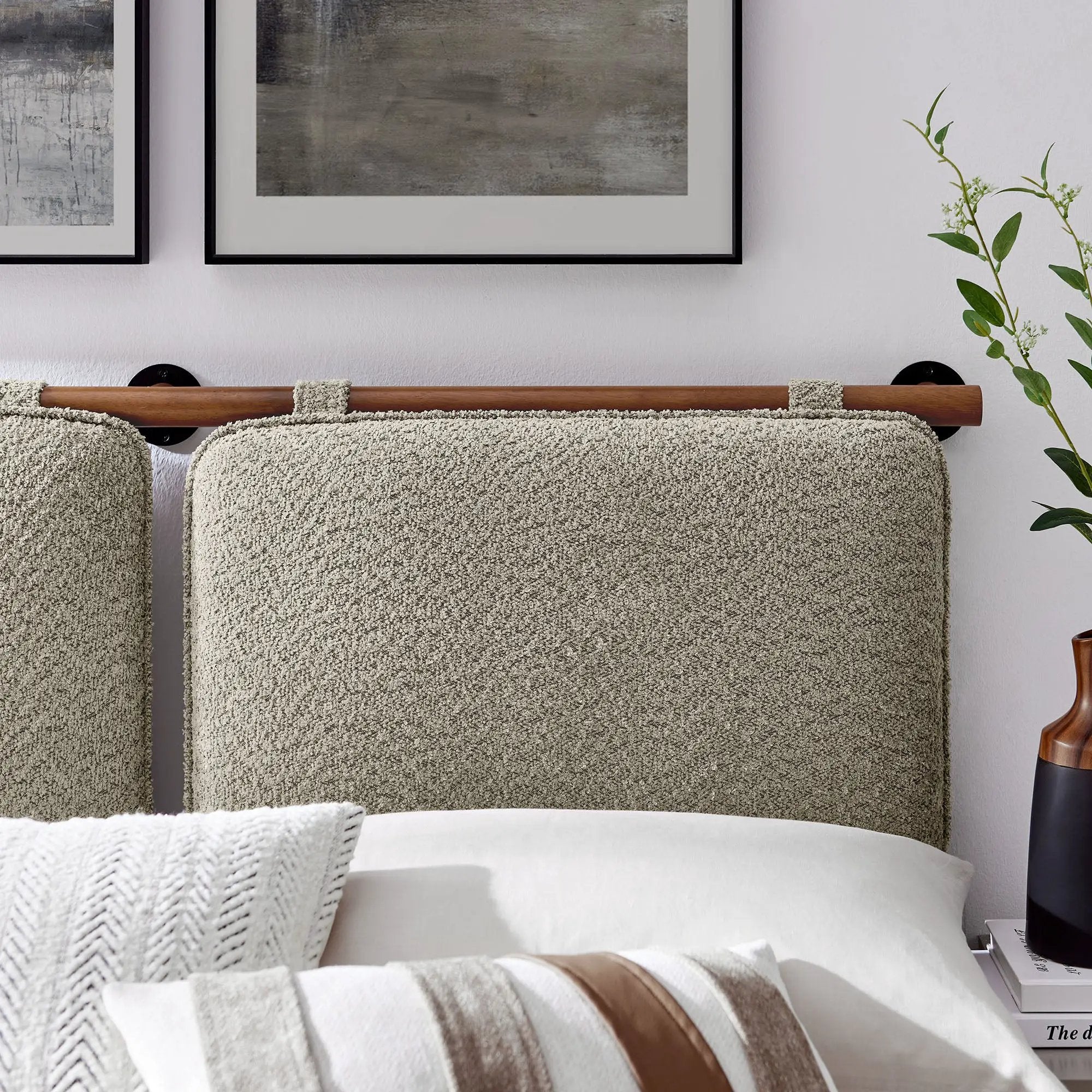 Anela Wall-Mounted Chenille Upholstered King Size Headboard by HouseOfZazla