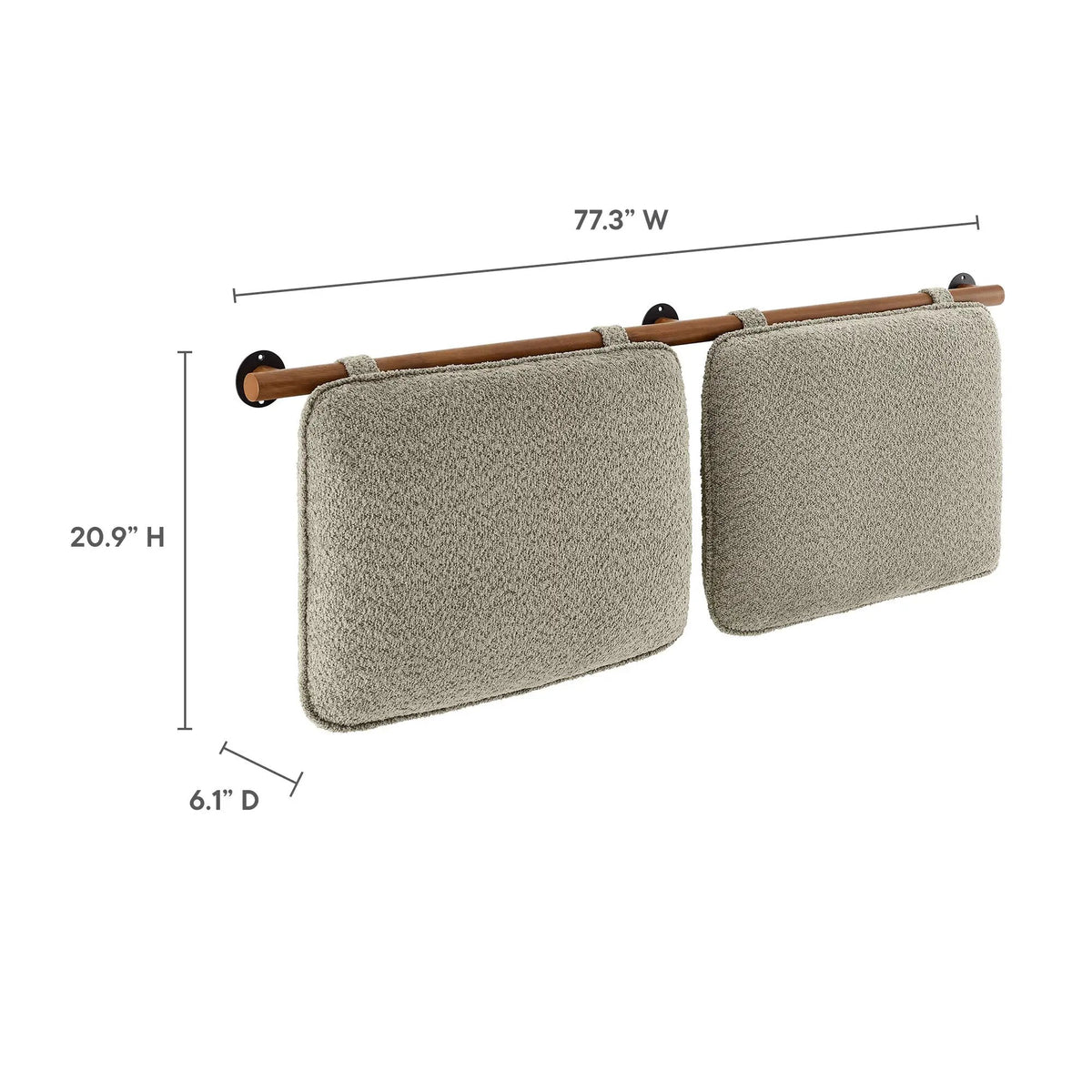 Anela Wall-Mounted Chenille Upholstered King Size Headboard by HouseOfZazla