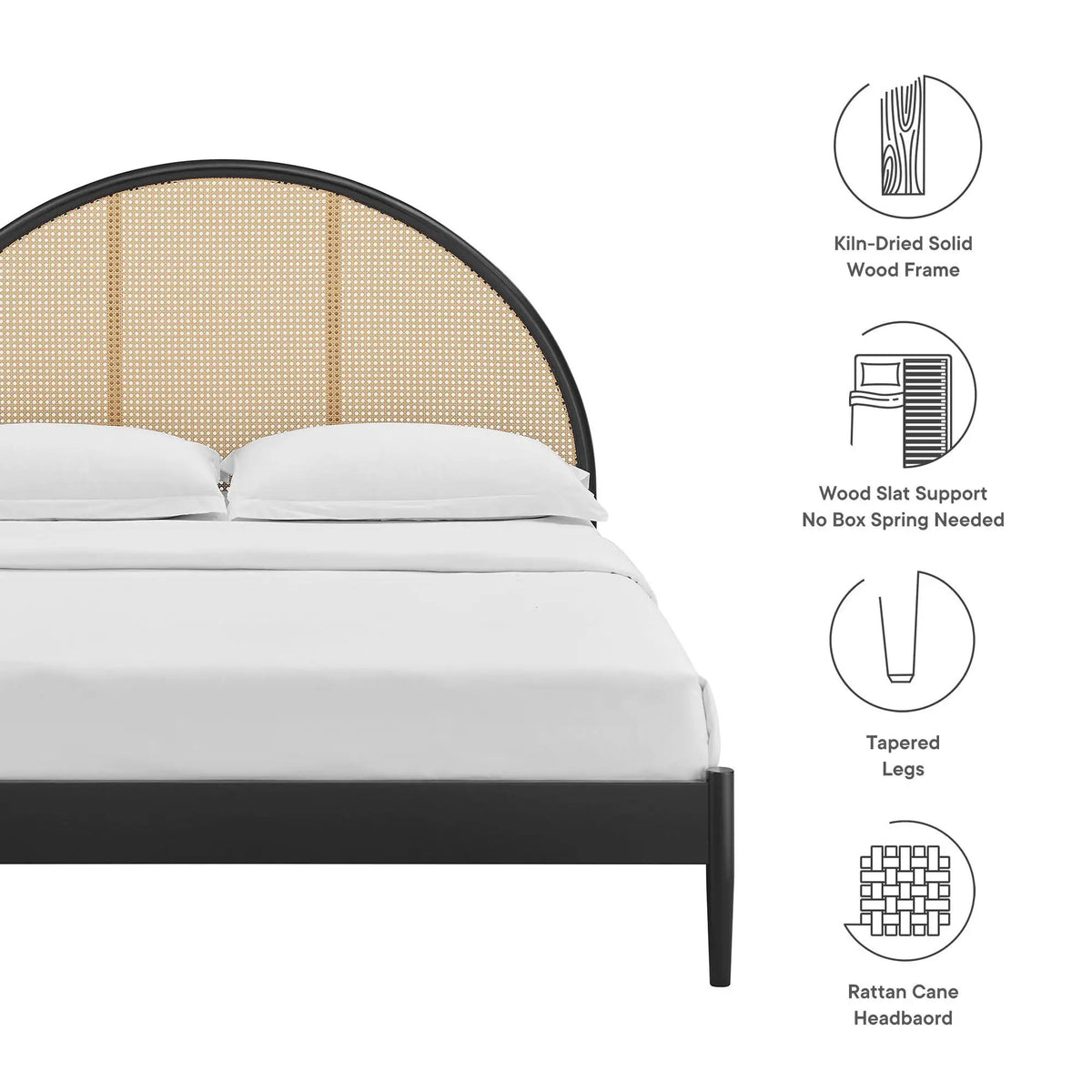 Odette Queen Arched Rattan Cane Platform Bed by Modway by HouseOfZazla