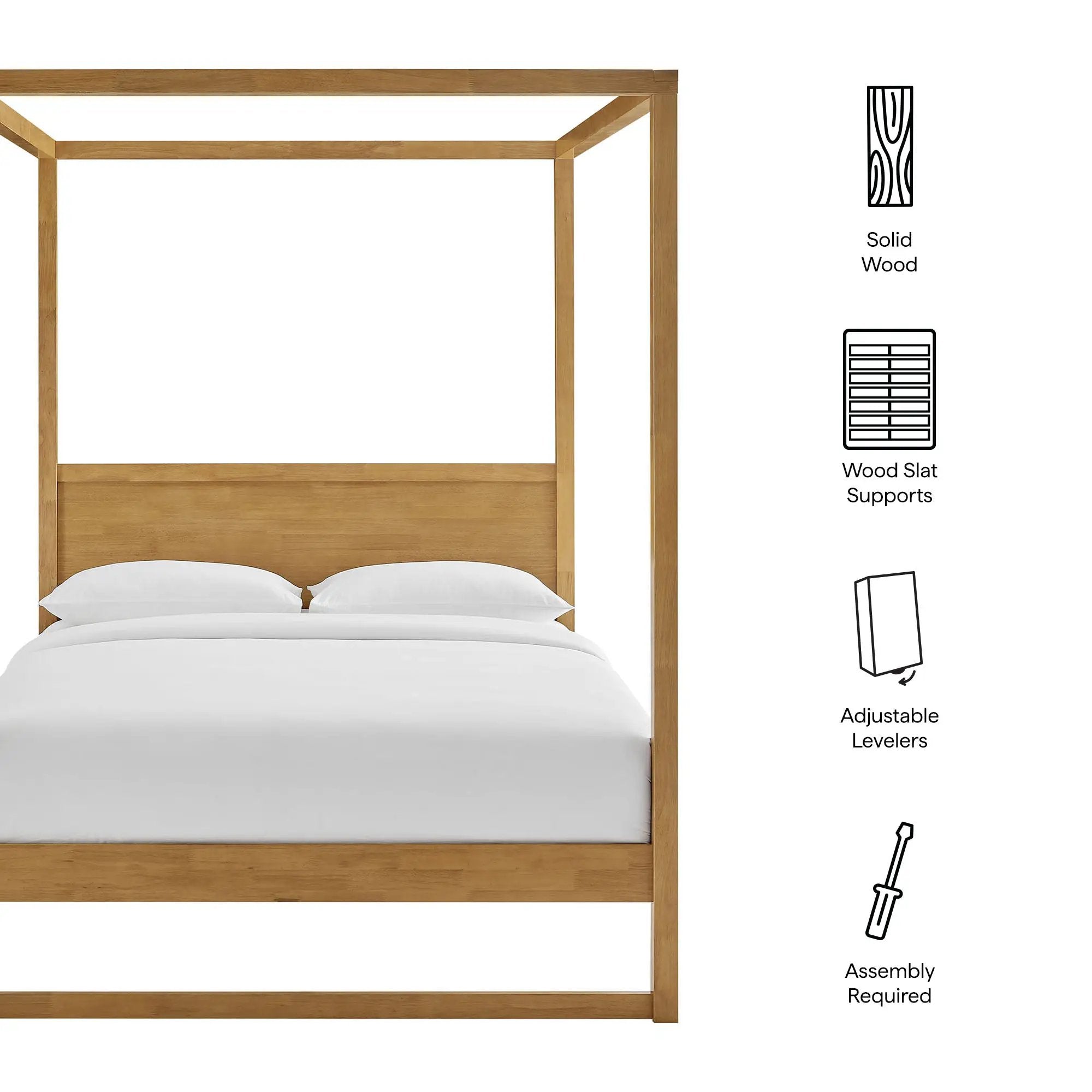 Alva Queen Wood Canopy Platform Bed by Modway by HouseOfZazla