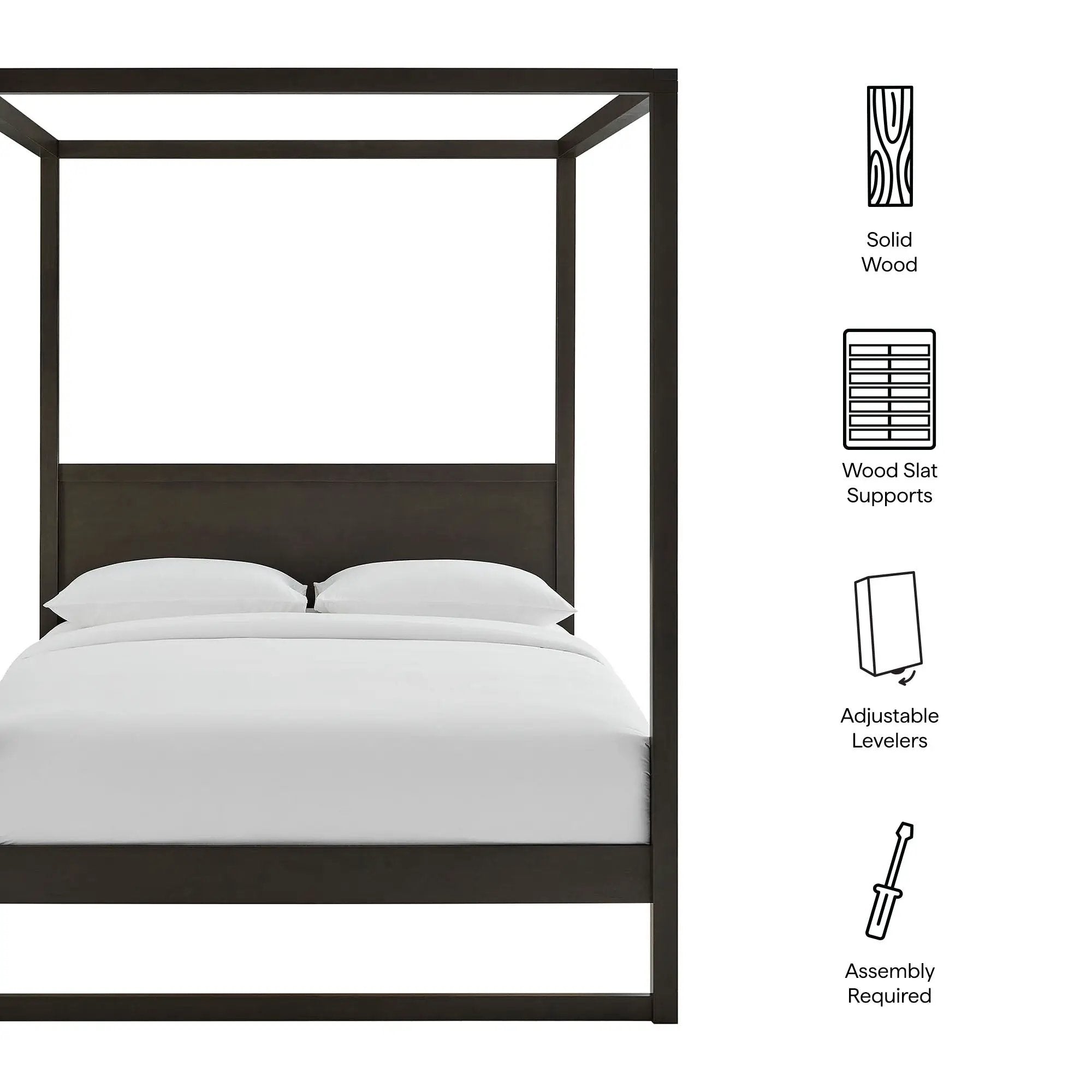 Alva Queen Wood Canopy Platform Bed by Modway by HouseOfZazla
