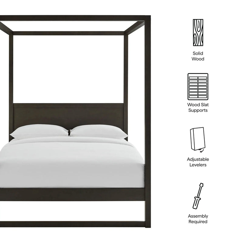Alva Queen Wood Canopy Platform Bed by Modway by HouseOfZazla