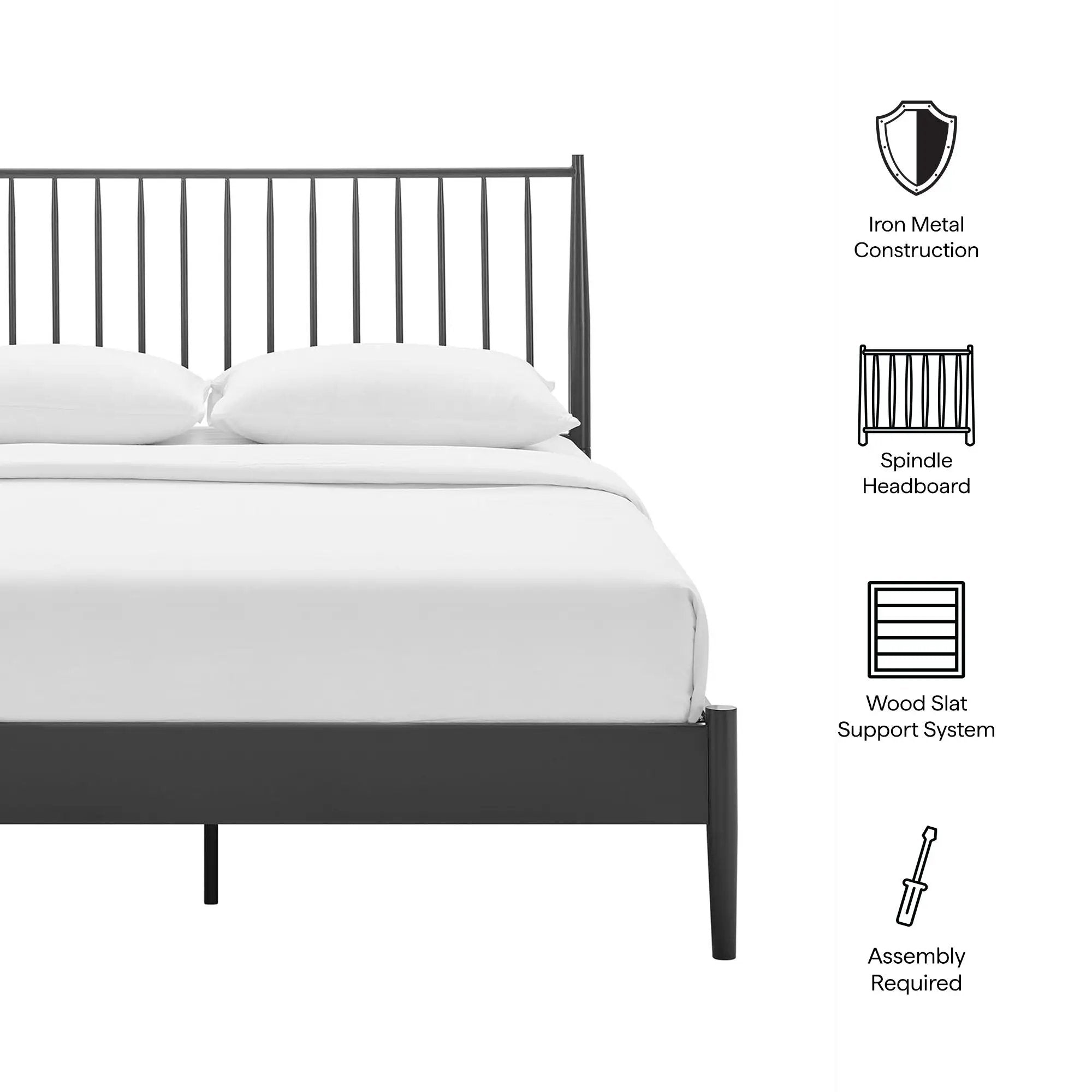 Adair Spindle Platform Bed by Modway by HouseOfZazla