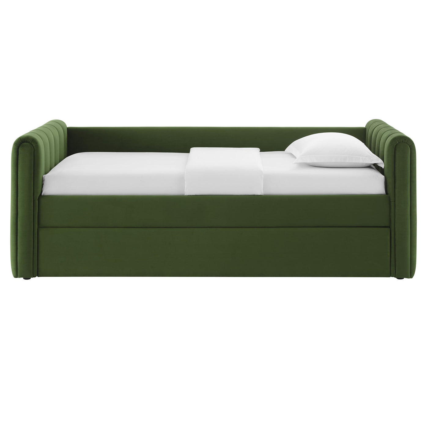 Veyla Channel Tufted Performance Velvet Twin Daybed With Trundle by HouseOfZazla
