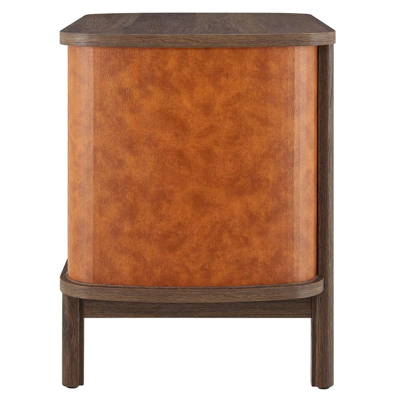 Coralie 2-Drawer Curved Vegan Leather Nightstand by Modway by HouseOfZazla