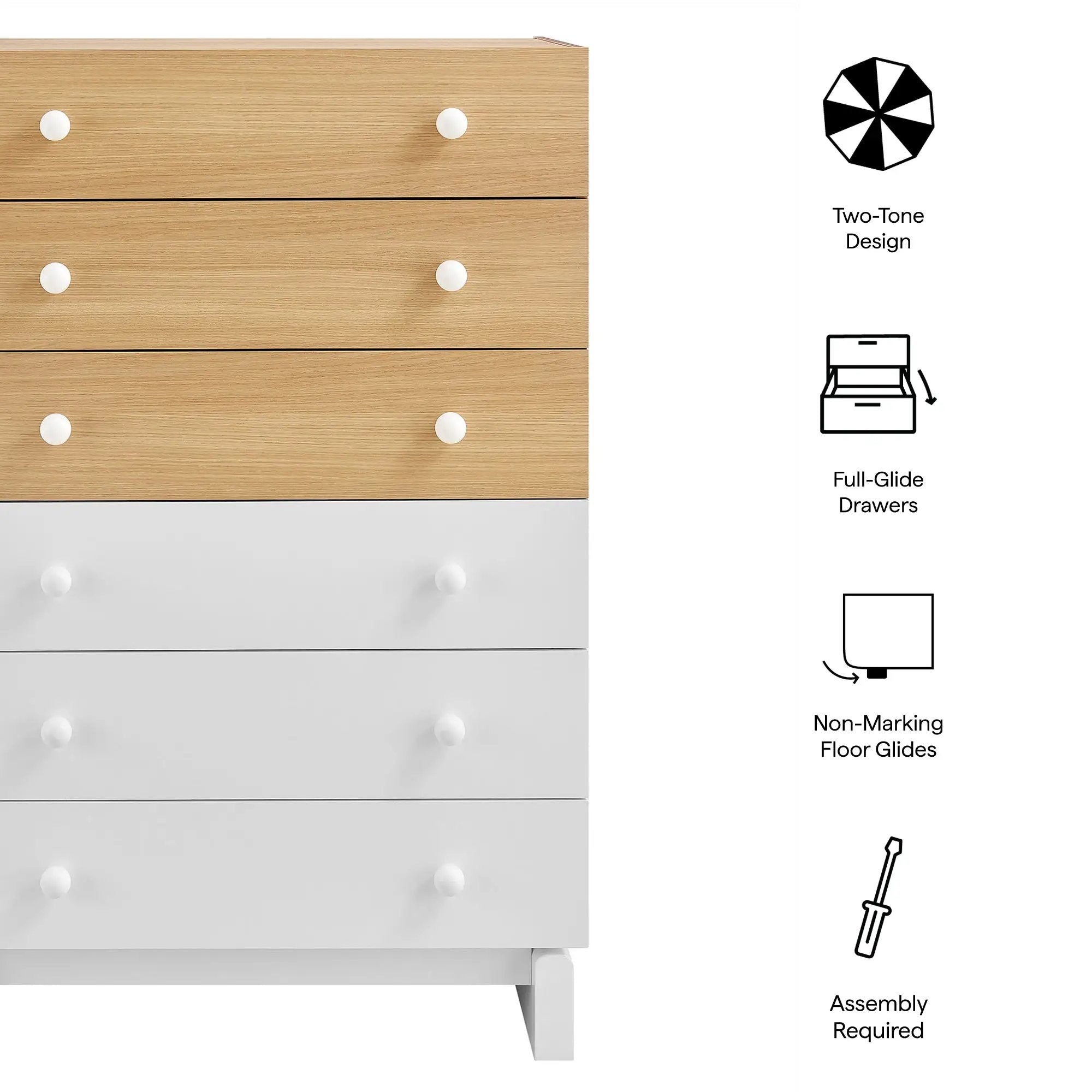 Nolia 6-Drawer Color Block Dresser Chest by Modway by HouseOfZazla