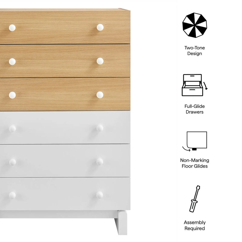 Nolia 6-Drawer Color Block Dresser Chest by Modway by HouseOfZazla