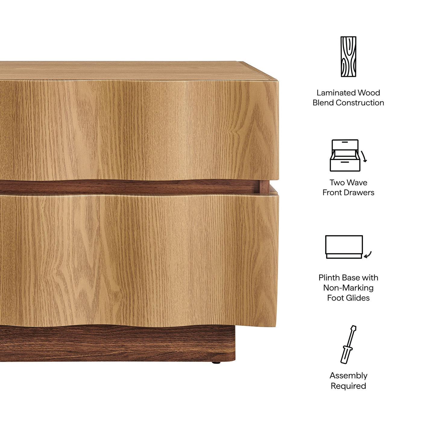 Isola 2 Drawer Nightstand by Modway by HouseOfZazla