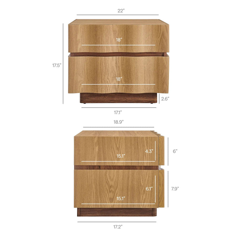 Isola 2 Drawer Nightstand by Modway by HouseOfZazla