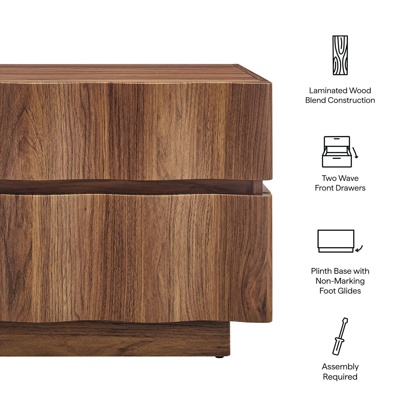 Isola 2 Drawer Nightstand by Modway by HouseOfZazla