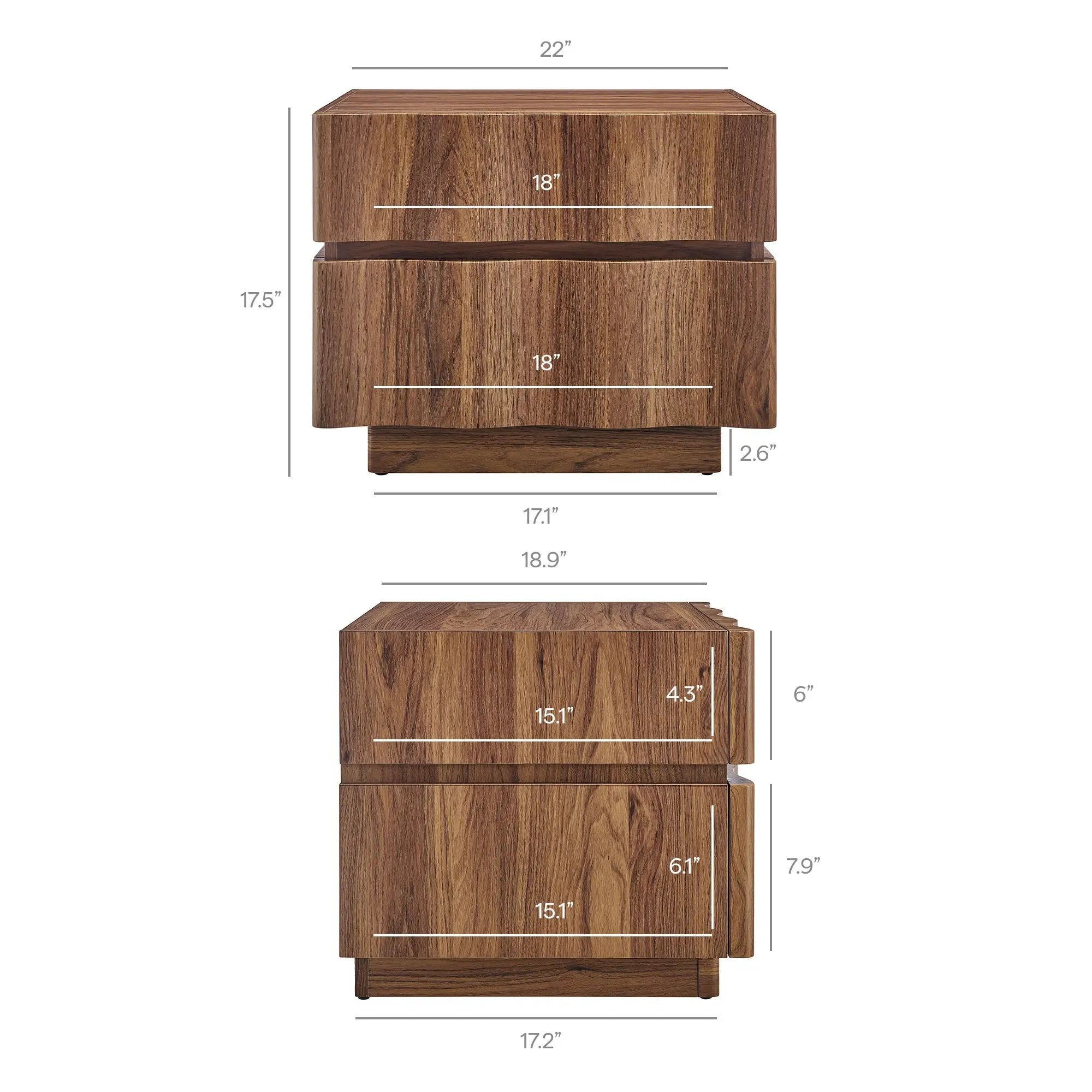 Isola 2 Drawer Nightstand by Modway by HouseOfZazla
