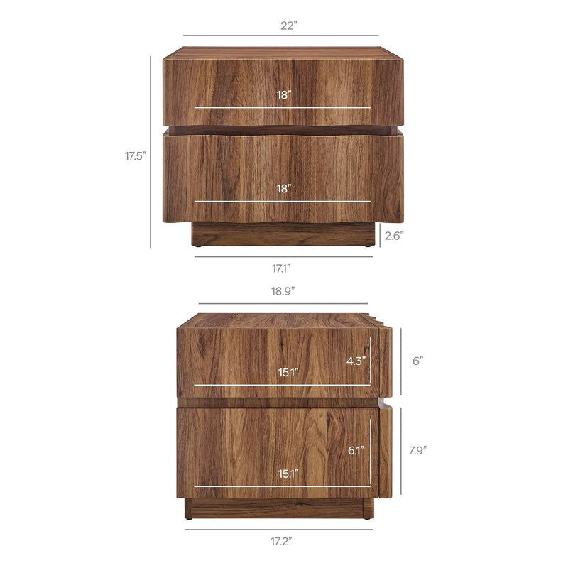 Isola 2 Drawer Nightstand by Modway by HouseOfZazla