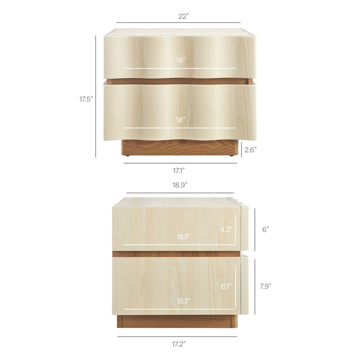 Isola 2 Drawer Nightstand by Modway by HouseOfZazla